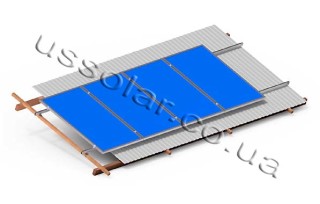 Solar mounting structure for sloped roofs